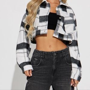 Black and White Plaid Jacket